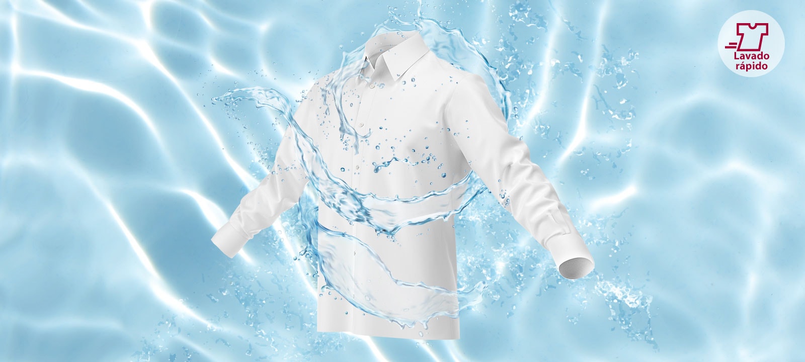 una camisa que se lava con corriente